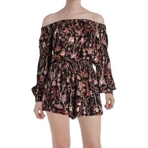 Free People Floral Off the Shoulder Romper